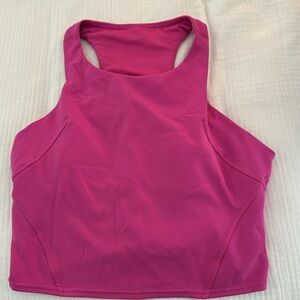 Lululemon wunder train racerback tank pink size 8